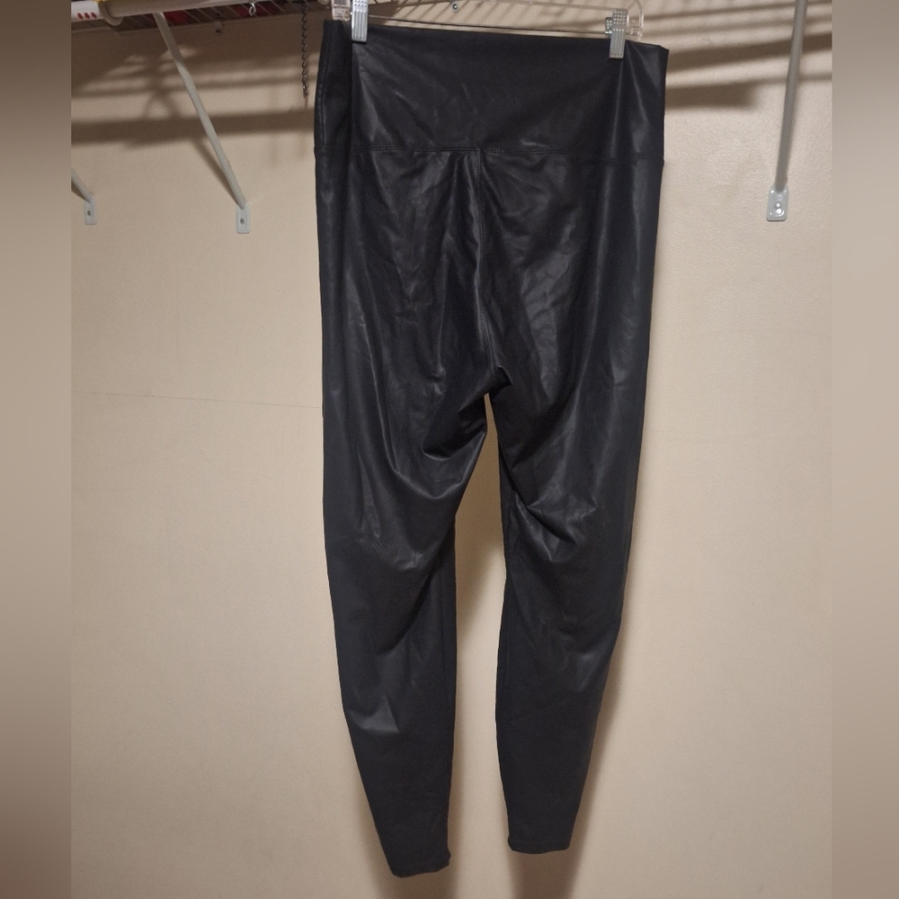 Chic Black Faux Leather Pants